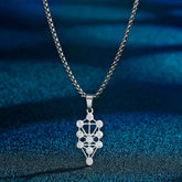 LUTAKU Stainless Steel Vintage Geometric  Kabbalah Tree of Life Charm Pendant Necklace For Women Men Astrology Talisman Jewelry - My dear oraculo store